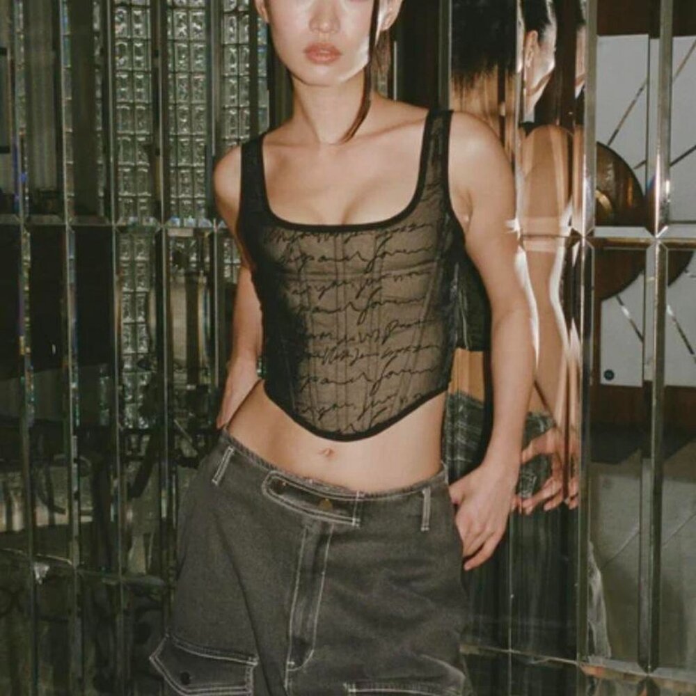 With Jean Corset Top